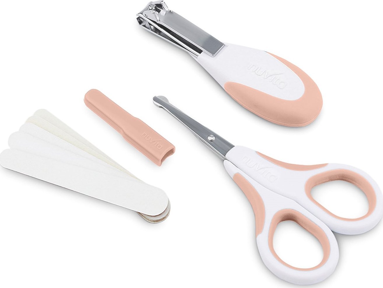 Nuvita Nuvita, sada kosmetických nehtů: nůžky, kleště a 5 pilníků, anglická růže