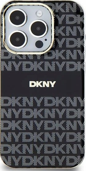 DKNY DKHMN61HRHSEK iPhone 11 / Xr 6.1 čierno / čierny pevný obal IML Mono &amp; Stripe MagSafe