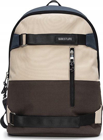 Batoh Bestlife Batoh na notebook 14.1, COL-Skate, hnědý, polyester, Bestlife