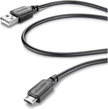Cellular Line Kabel USB-A USB - 1,1 m černý (CUSBDATACABMICROUSB)