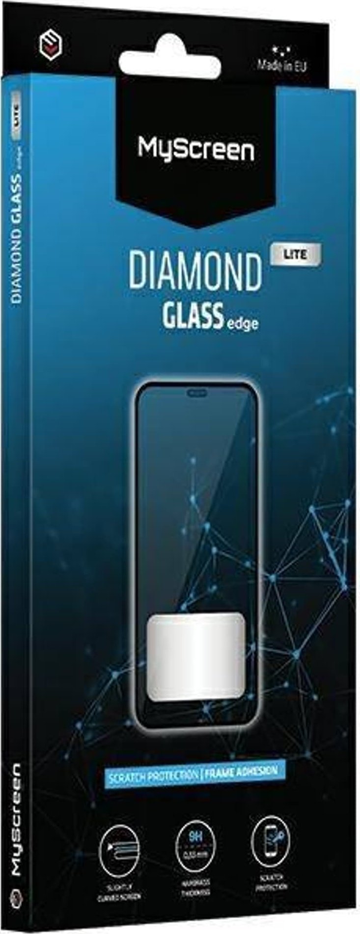 MyScreen Protector Ochranná fólie MyScreen Ochranná fólie MyScreen - Tvrzené sklo pro mírně zakřivené obrazovky DIAMOND GLASS LITE edge FULL GLUE pro TCL 406/406i/406s