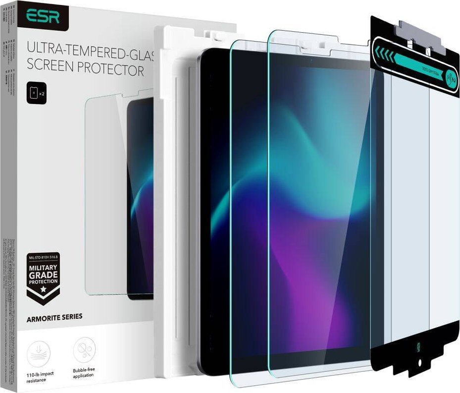 ESR TEPLENÉ SKLO ESR ARMORITE 2-BALENÍ IPAD AIR 10,9 4 / 5 / 2020-2022 / PRO 11 2 / 3 / 4 / 2020-2022 CLEAR