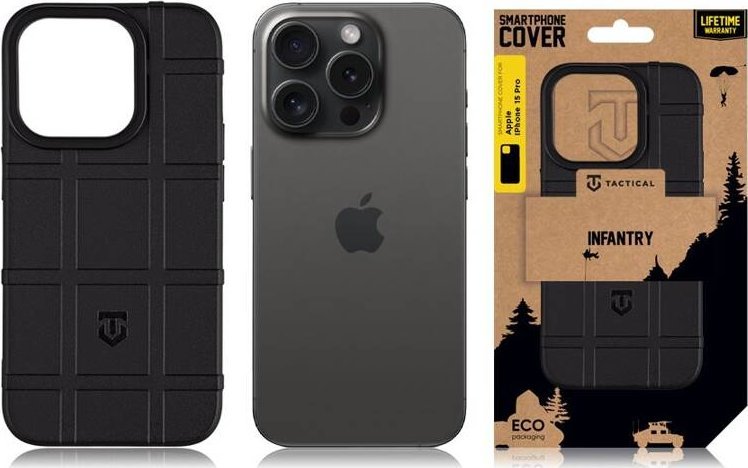 Tactical Infantry Kryt pro Apple iPhone 15 Pro Black