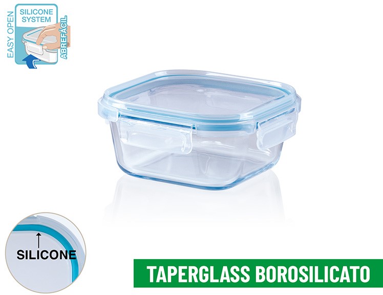 Dóza na potraviny CLICK 0,8 l sklo