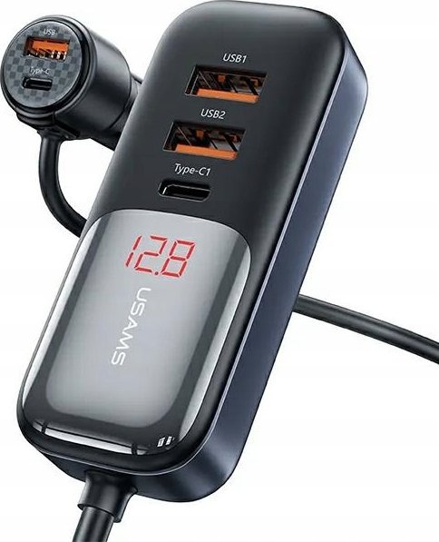 Usams USAMS Charger Lod. sám. C40 3xUSB+2xUSB-C 165W PD+QC Fast Charge čierna/čierna CC213CC01 (US-CC213)