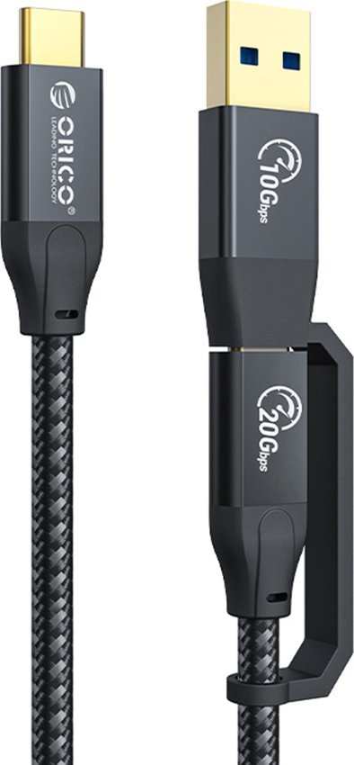 Orico USB kabel Orico USB-C + USB-A kabel, 20 Gbps, 4K, 100W, 30cm