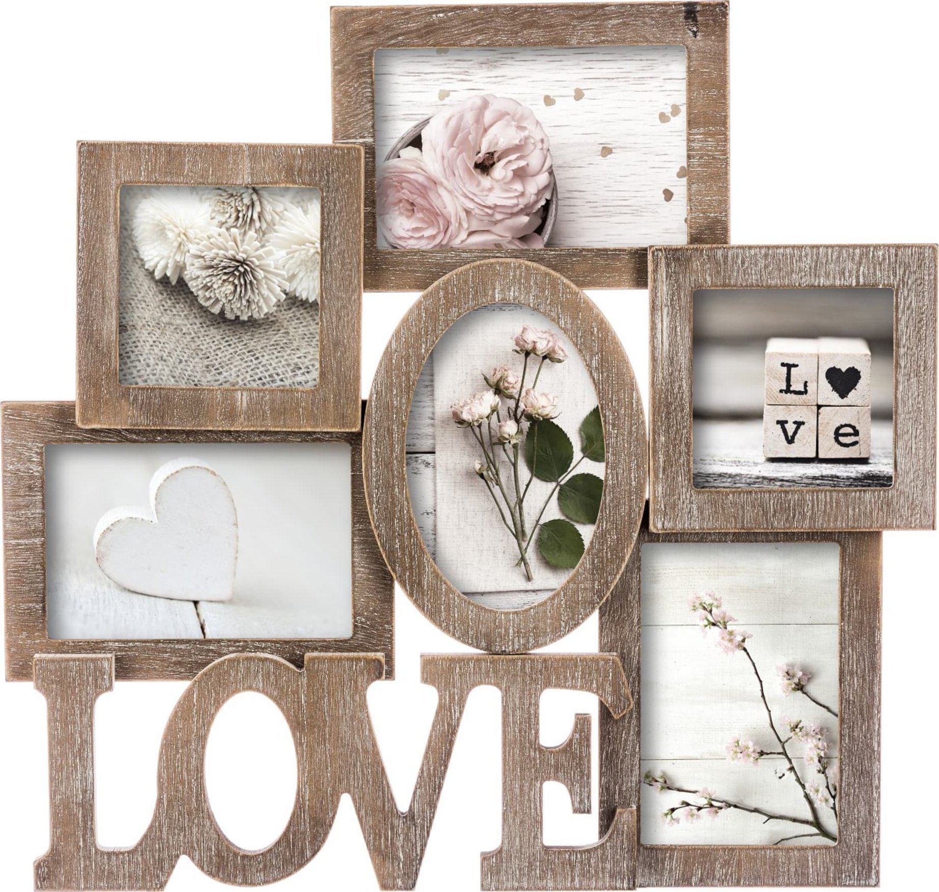 Atmosphera Fotorámeček LOVE s prostorem pro 6 fotografií