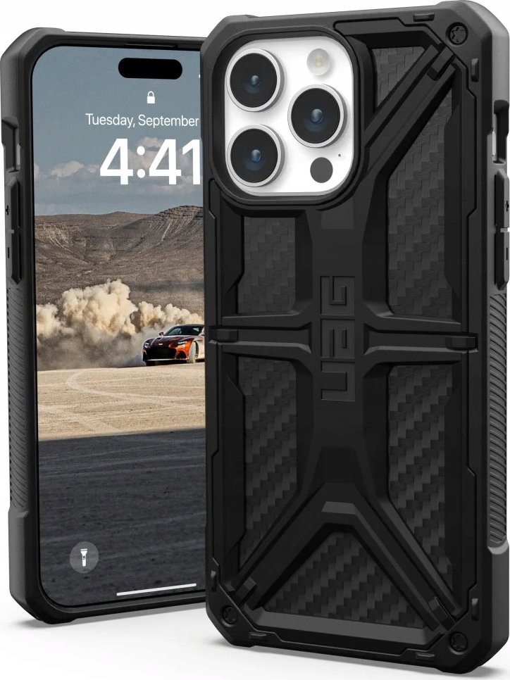 Pouzdro UAG  Monarch pro iPhone 15 Pro Max - černý karbon