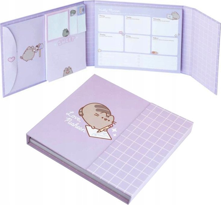 Pusheen Pusheen - Týdenní diář s lepícími papírky z kolekce Moments (19,3 x 16,5 cm)