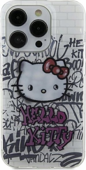 Sourcing Hello Kitty HKHCN61HDGPHT iPhone 11 / Xr 6.1 bílý/bílý pevný obal IML Kitty On Bricks Graffiti