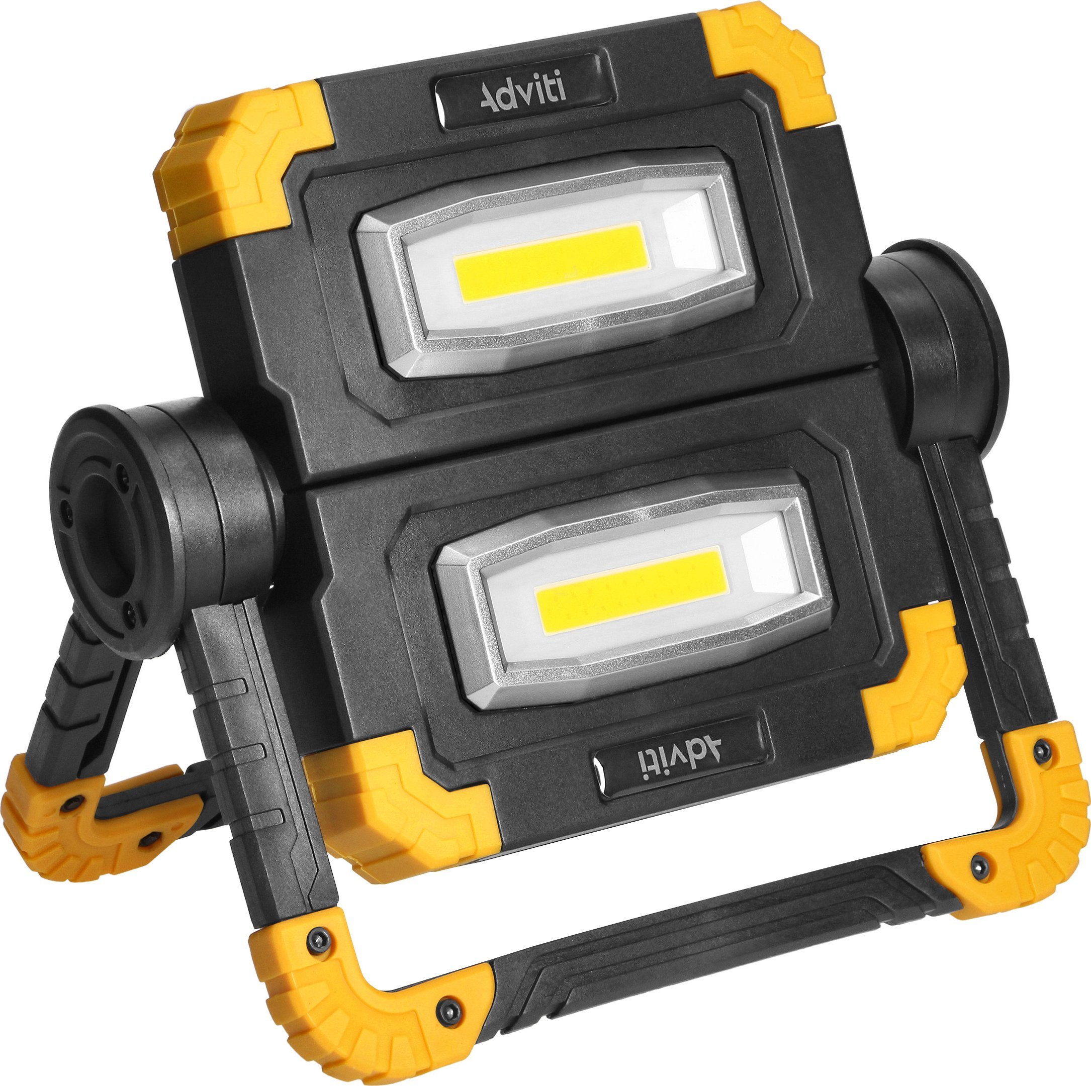 Orno GEMINIX LED světlomet 2x10W, pracovní světlomet, přenosný s baterií, 1200lm, IP44, 4000K, 5000mAh
