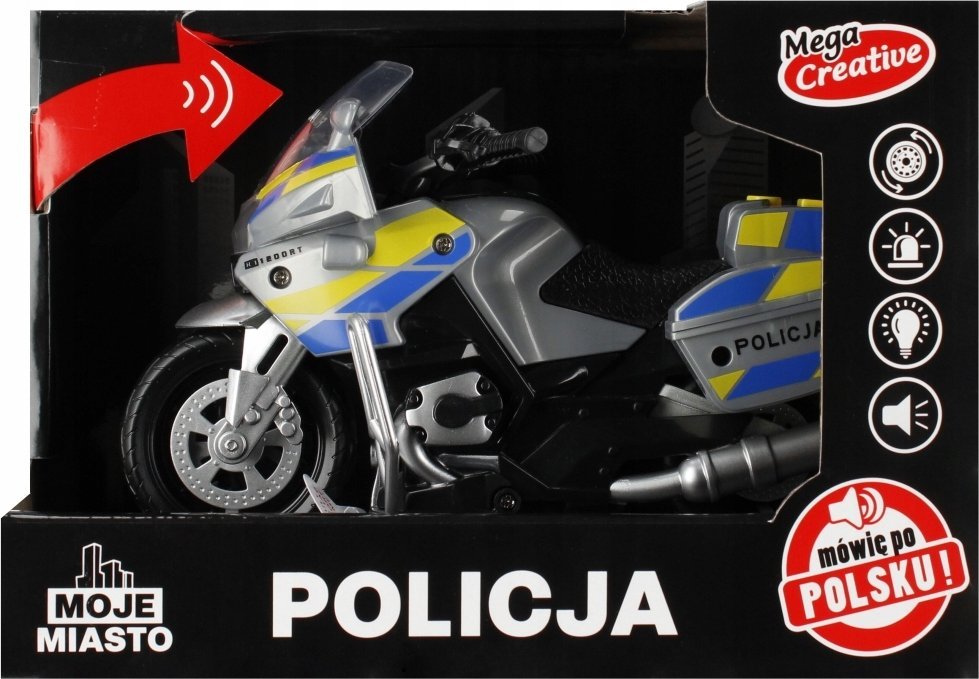 Mega Creative MOTOCYKLOVÁ POLICEJNÍ B/O 21X15X11 MY M PLPL MC 48