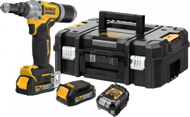 Dewalt AKUMULÁTOROVÝ NÝTOVAČ 20KN 30MM XR 18V 2*1,7AH (1 ks)