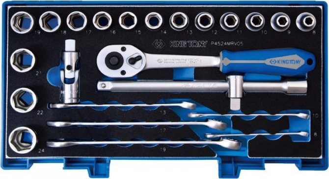 King Tony SADA ZÁSUVEK 1/2   8-24MM 24 KUSŮ (1 SADA)