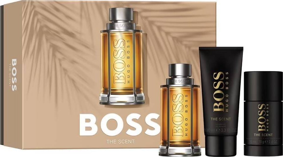 Hugo Boss  Boss The Scent For Man sada toaletní voda ve spreji 100ml + sprchový gel 100ml + deodorant tyčinka 75ml -SM
