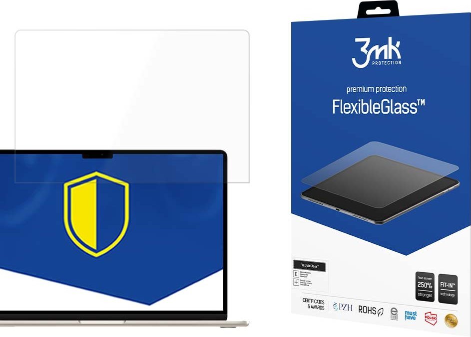 3MK Flexibilní skleněné pouzdro Apple Macbook Air 15.3 2023 Hybrid Glass