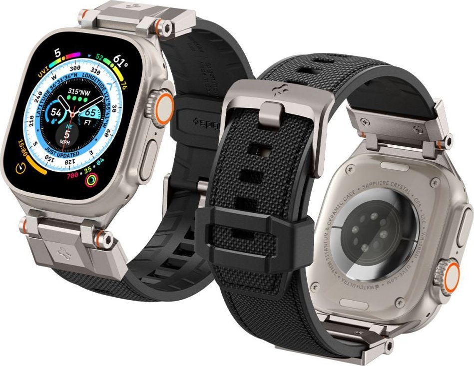 Spigen  DURAPRO ARMOR APPLE WATCH 4 / 5 / 6 / 7 / 8 / 9 / SE / ULTRA 1 / 2 (42 / 44 / 45 / 49 MM) ČERNÉ