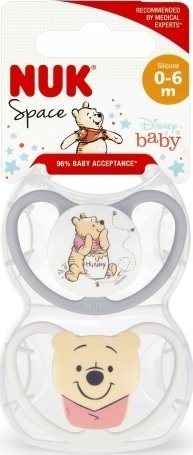 NUK NUK Dudlík USP 2ks 0-6m Sil Space 10730907 1/6