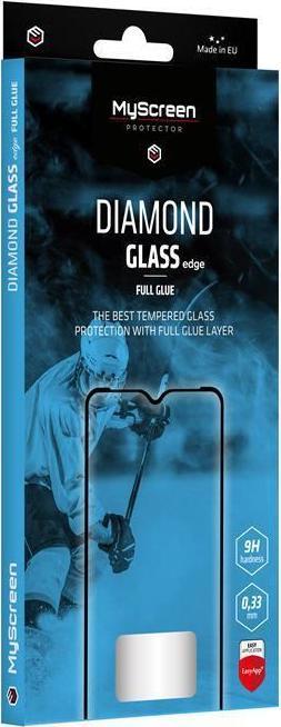 MyScreen Protector Samsung Galaxy A22 4G/M22 4G - Tvrzené sklo s lepidlem na celé ploše MyScreen DIAMOND GLASS edge FULL GLUE (černý rám)
