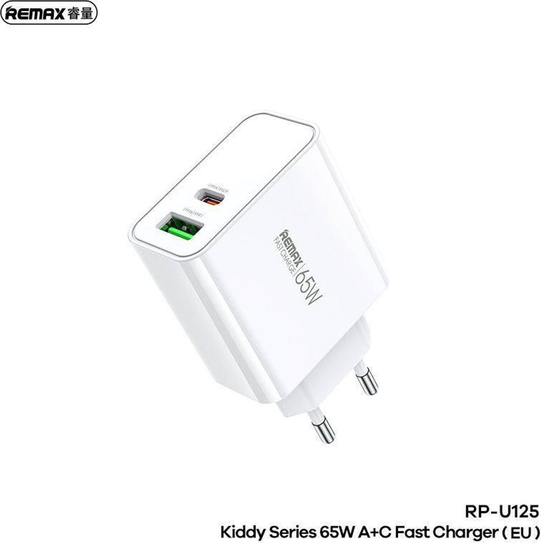 Remax Nabíječka ŁAD SIEC REMAX KIDDY SERIES 65W RP-U125 USB/USB-C BÍLÁ