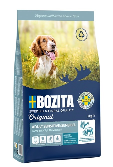 BOZITA Original Sensitive Digestion Lamb and rice - suché krmivo pro psy - 3kg