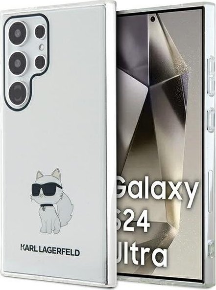 Karl Lagerfeld Karl Lagerfeld Pouzdro KLHCS24LHNCHTCT Samsung Galaxy S24 Ultra pevné pouzdro IML Choupette transparentní