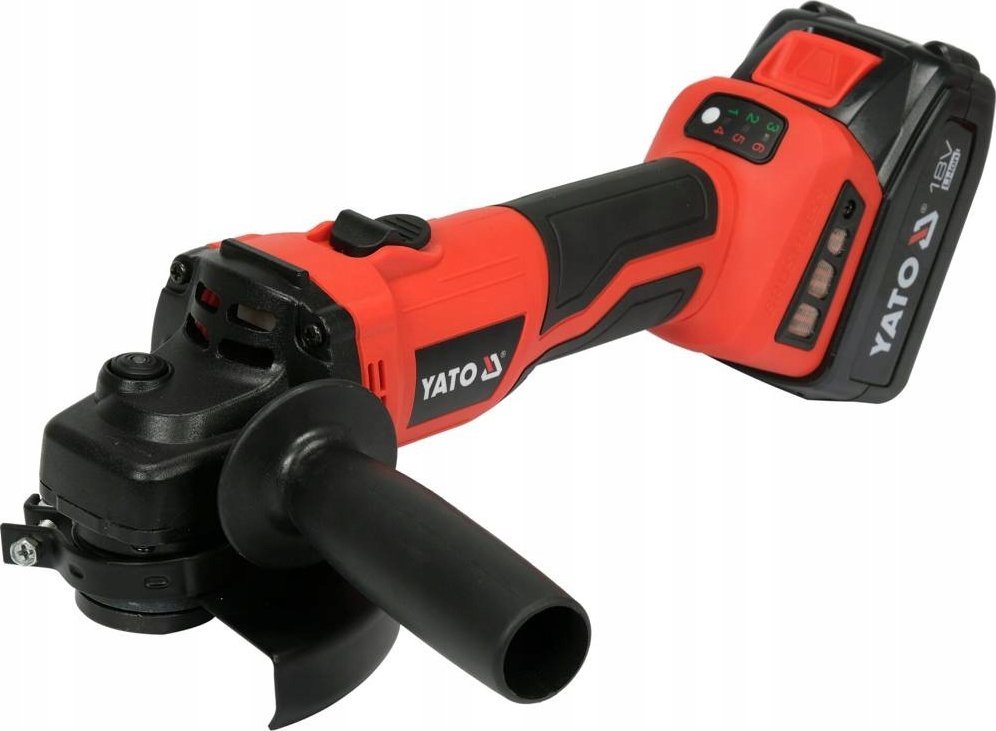 Yato bruska ÚHLOVÁ BRUSKA 18V 125MM, Brushless 1*4AH+A NABÍJEČKA