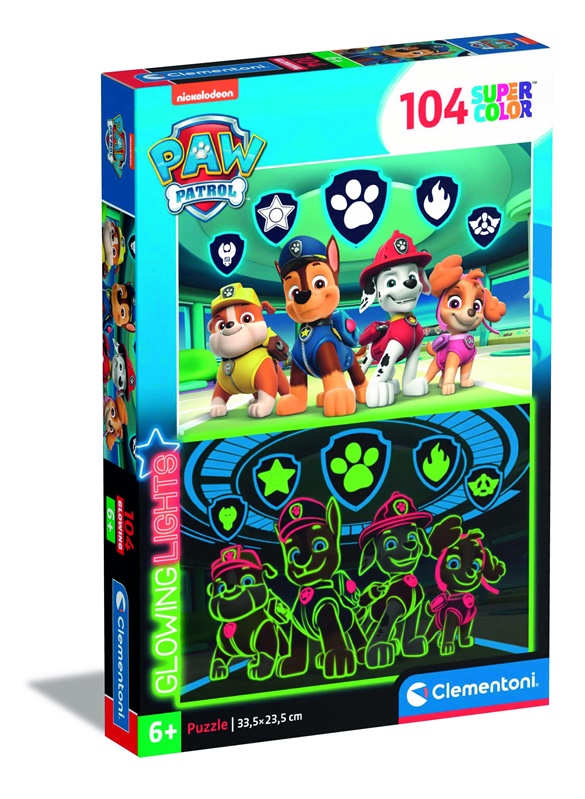 Clementoni svítící světla - Paw Patrol, Puzzle