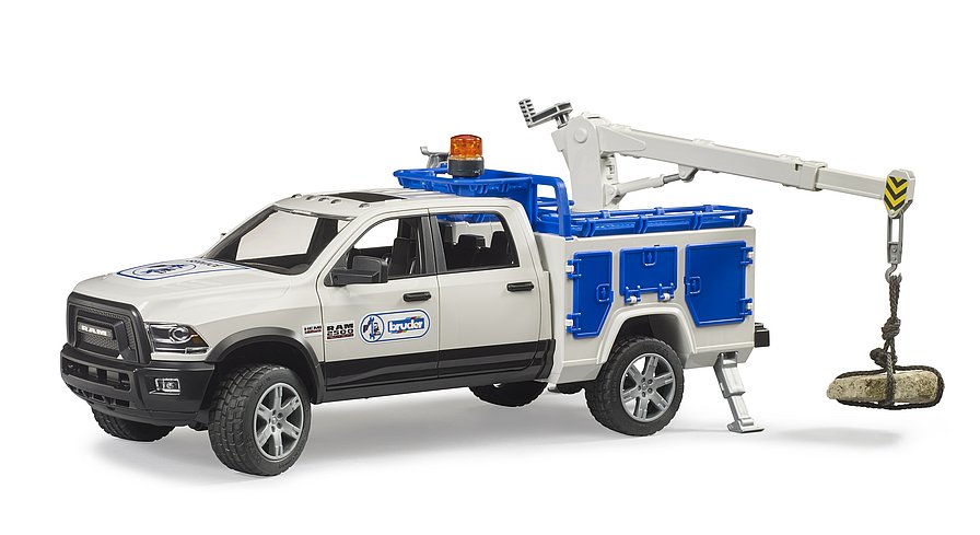 Brother RAM 2500 servisné vozidlo so žeriavom a majákom, model vozidla