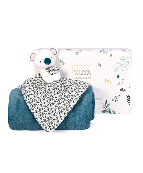 Doudou Dárková sada šťastná koala Yoca pléd a muchláček