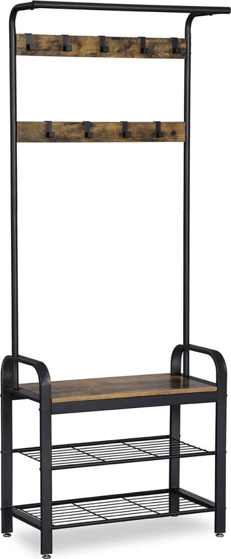 Leobert Věšák na oblečení Ramen dřevěný botník LOFT