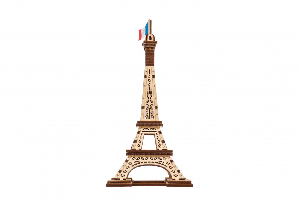 Ugears 3D dřevěné mechanické puzzle Eifellova věž