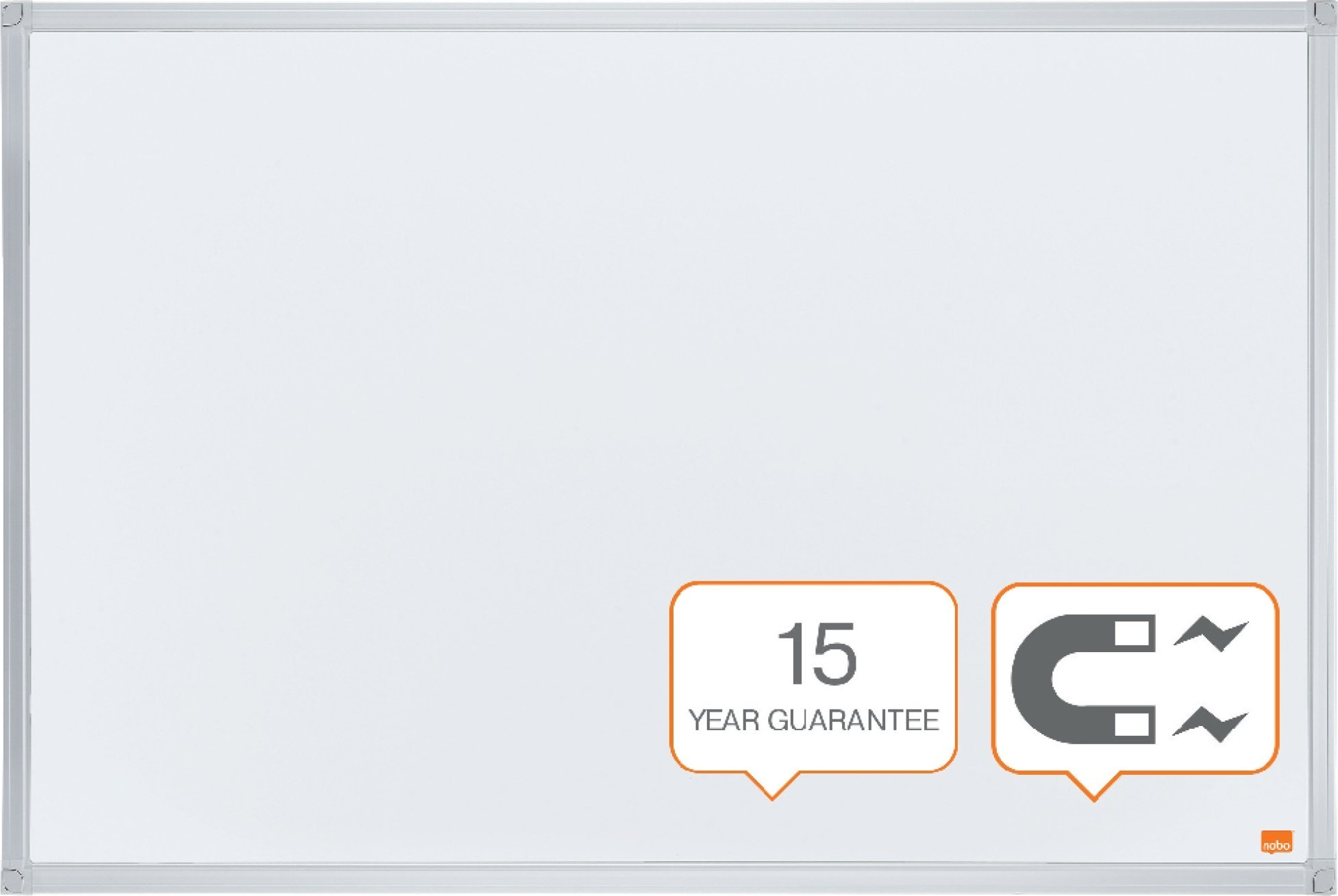 Nobo N: Biela tabuľa Essentials oceľ 900x600 mm