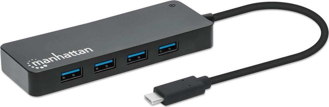 HUB USB Manhattan Manhattan 168410 rozbočovače a rozbočovače USB Type-C 5000 Mbit/s černá