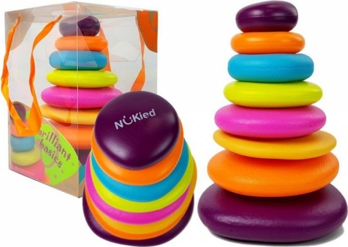 Barevné kroužky štíhlé sportovní pyramidy pro miminka