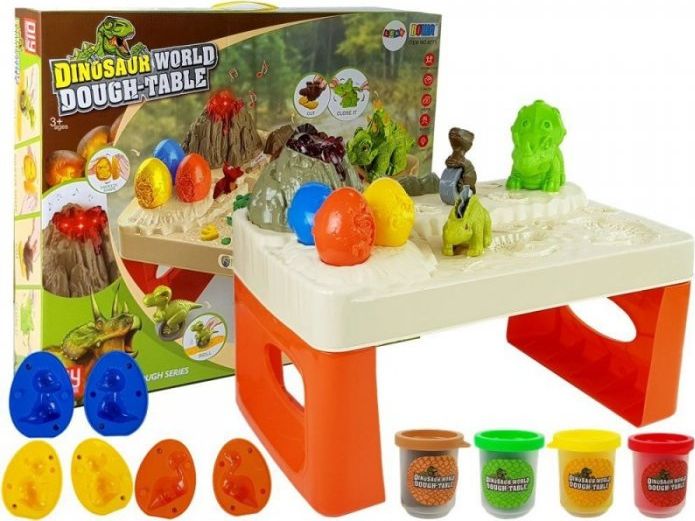 Lean Sport Table Play-Doh dinosauří vejce forma sopka se zářící lávou 4 barvy
