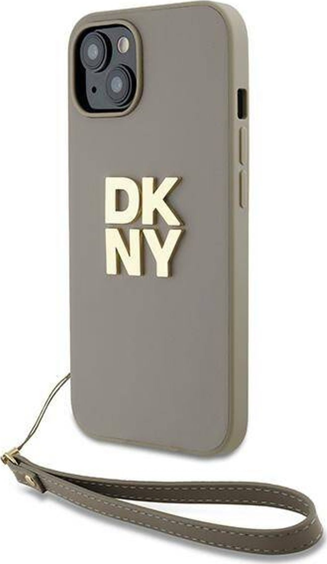 DKNY DKNY Řemínek na zápěstí Stock Logo - Pouzdro na iPhone 15 / 14 / 13 (béžové)