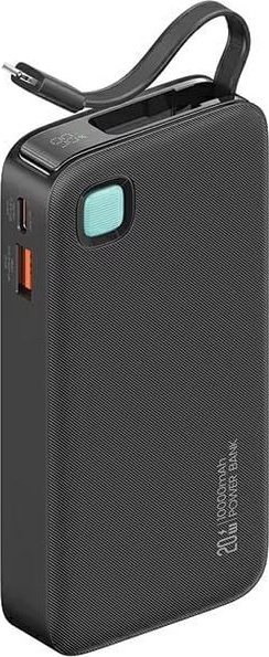 Usams Powerbanka USAMS Powerbank s výsuvným kabelem Výsuvná Lightning 10000 mAh PD 20W Fast Charge XY Series černá/černá 10KCD22501 (US-CD225)