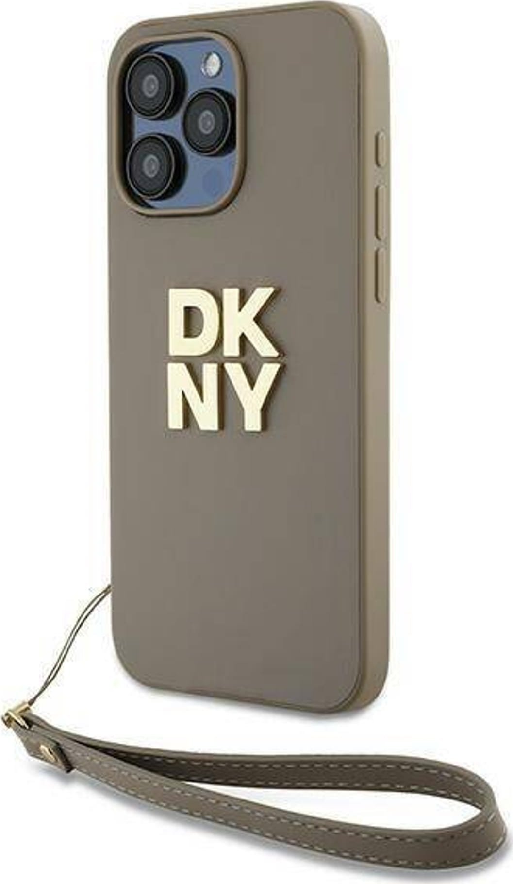 DKNY DKNY Řemínek na zápěstí Stock Logo - Pouzdro na iPhone 15 Pro (béžové)