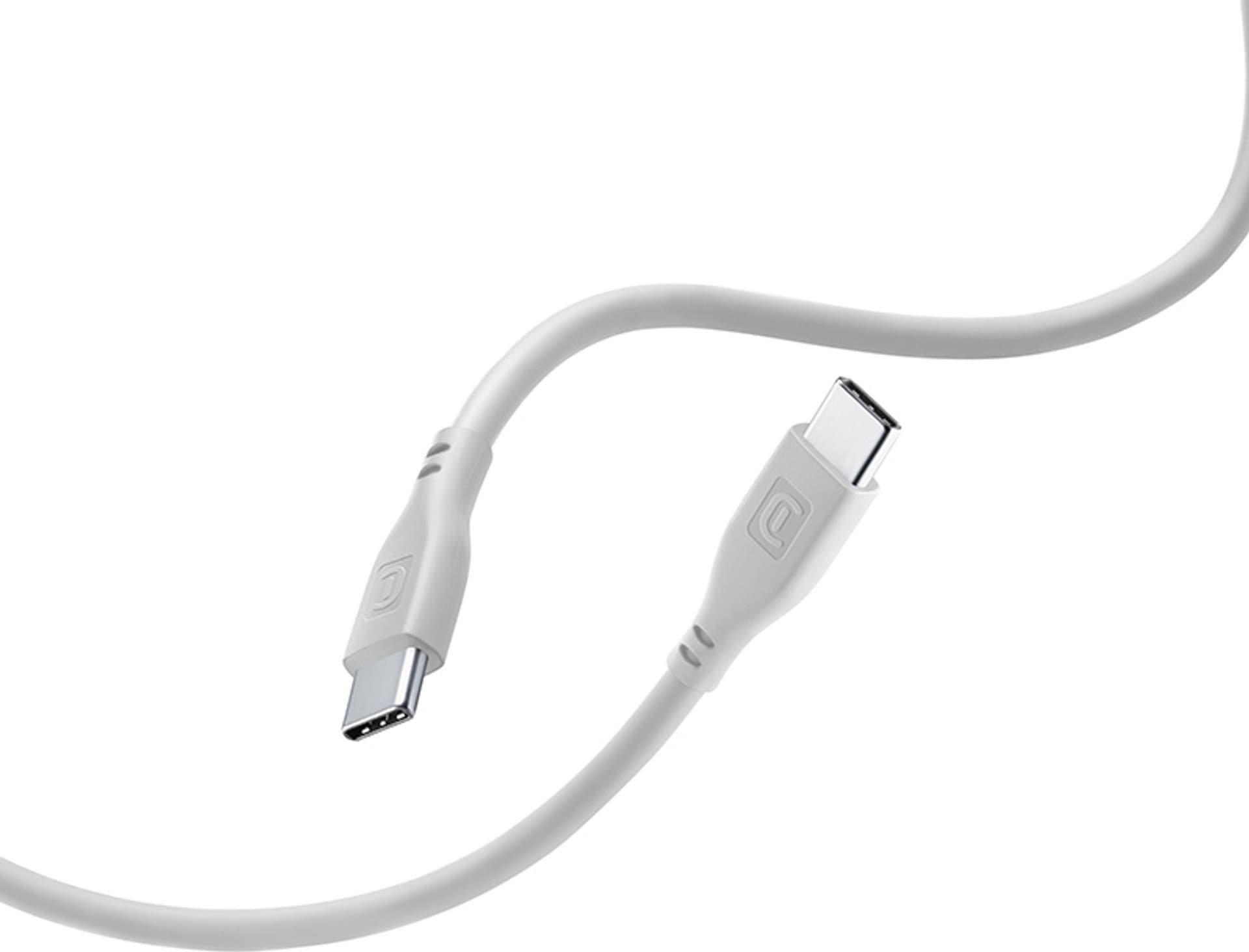 Cellular Line Kabel USB USB-C - USB-C 1,2 m šedý (USBDATASOFTC2CD)