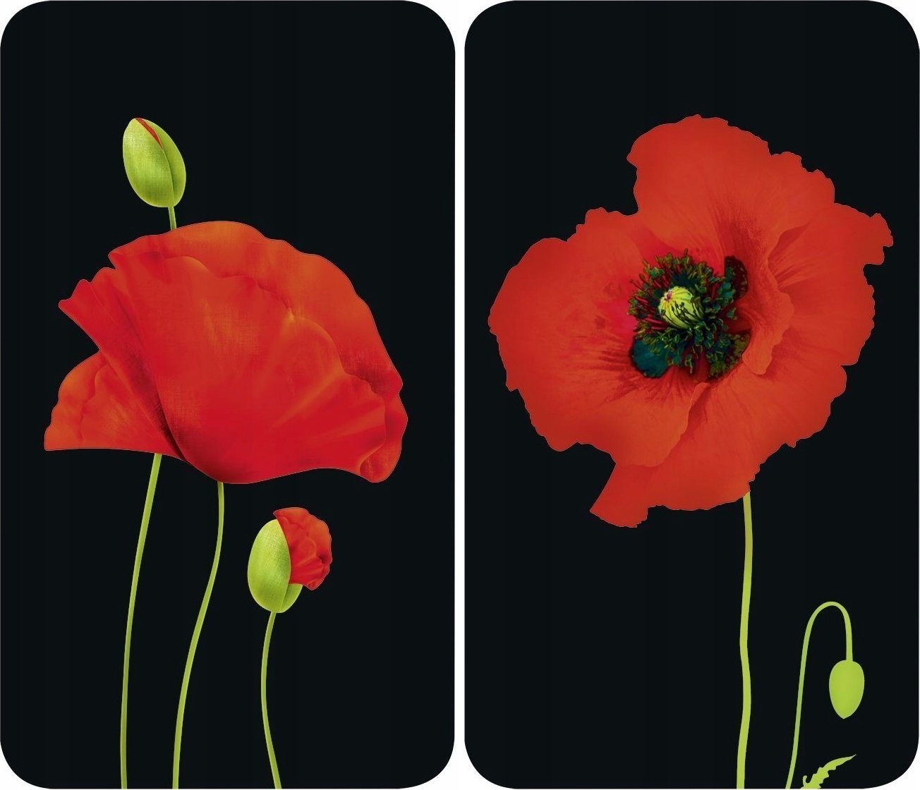 Maximex Skleněné ochranné desky MAKI na sporák – 2 kusy