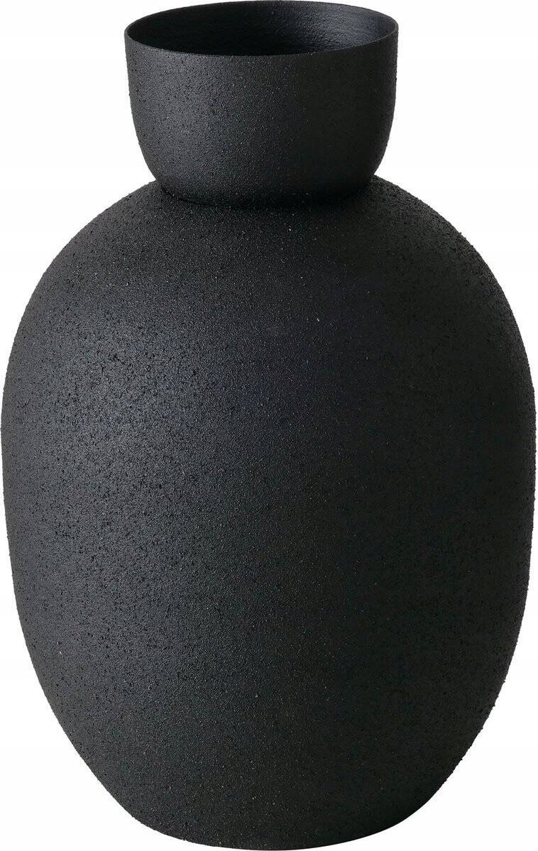 Boltze Černá kovová váza MAYNAR, 17 cm