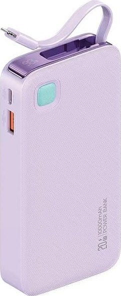 Usams Powerbanka USAMS Powerbank s navíjecím kabelem Lightning 10000 mAh PD 20W Fast Charge XY Series fialová/fialová 10KCD22503 (US-CD225)