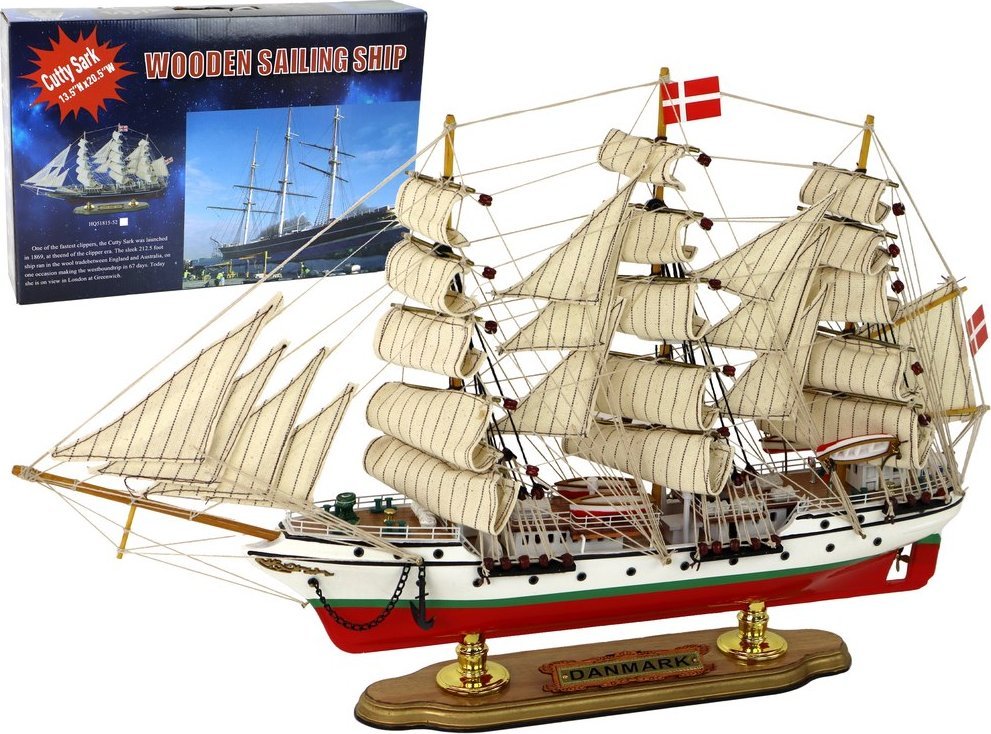 Dřevěná sběratelská plachetnice LeanToys Ship Boat