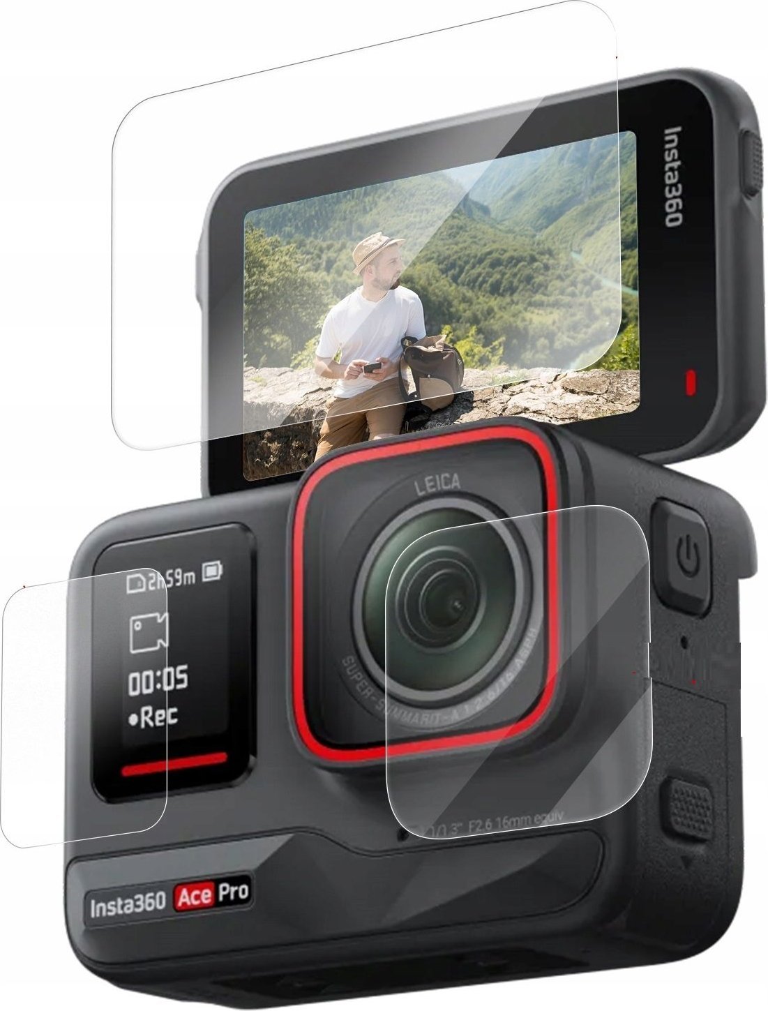 Telesin Kryt objektivu + 2x LCD displej pro kameru Insta360 Ace / S6-flm-03-tis