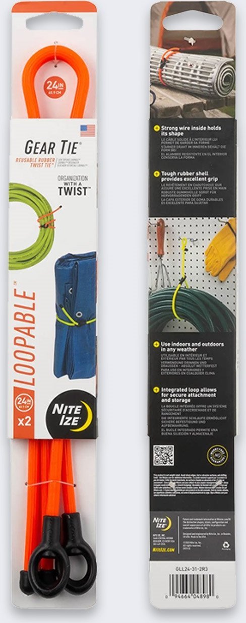 NiteIze NiteIze Gear Tie Loopable 24 ks, oranžová