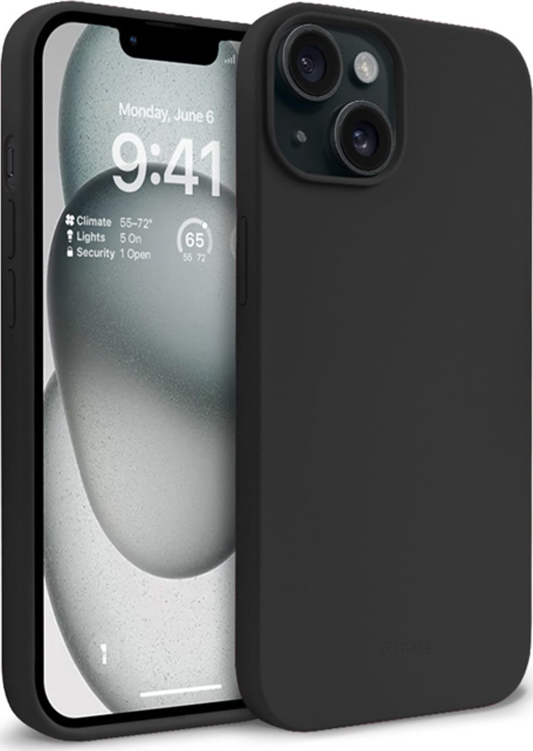 CRONG Barevný kryt pro iPhone 15 černý