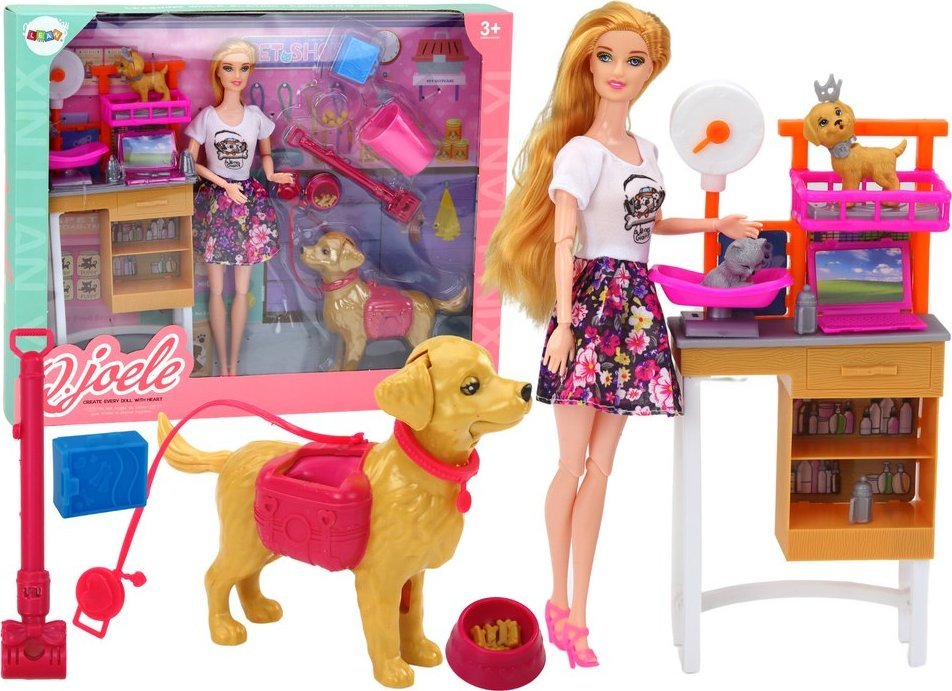 LeanToys Sada Panenka se psy a kočkami Krmivo pro veterináře Příslušenství