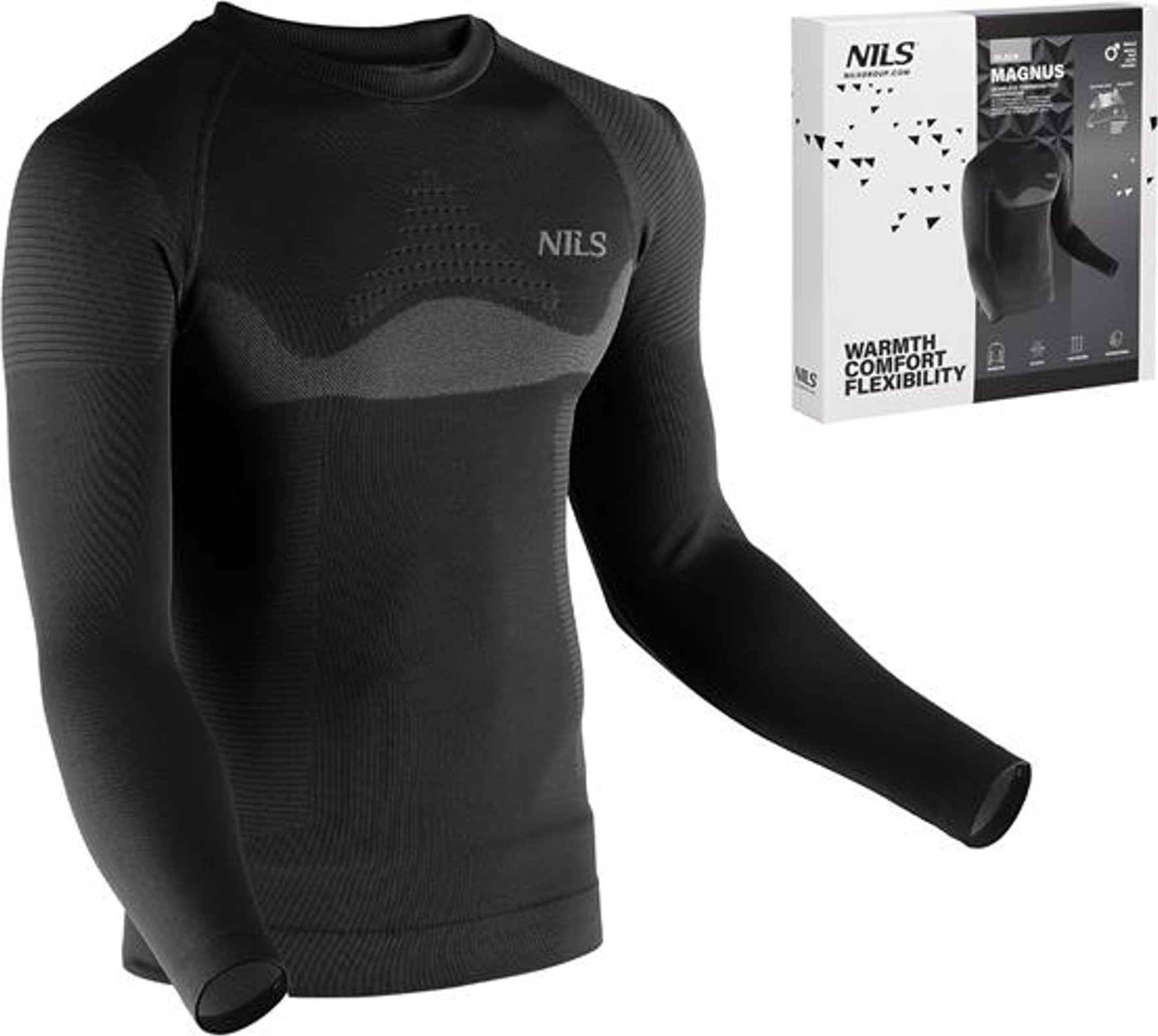 Nils Extreme Pánské termoaktivní tričko BTK0464 ČERNÉ L/XL MAGNUS NILS