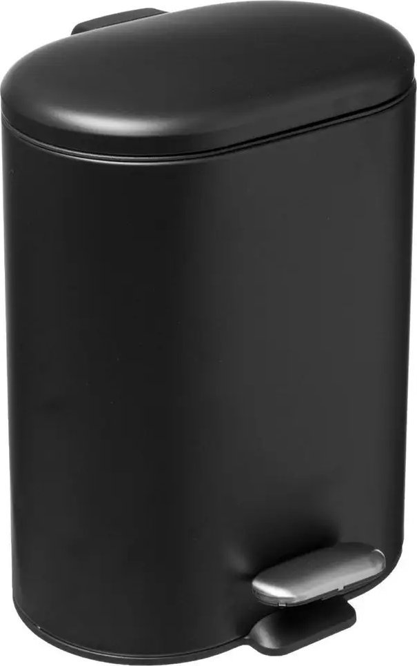 5pětkový odpadkový koš SILIFLEX odpadkový koš s pedálem, 6L, černý